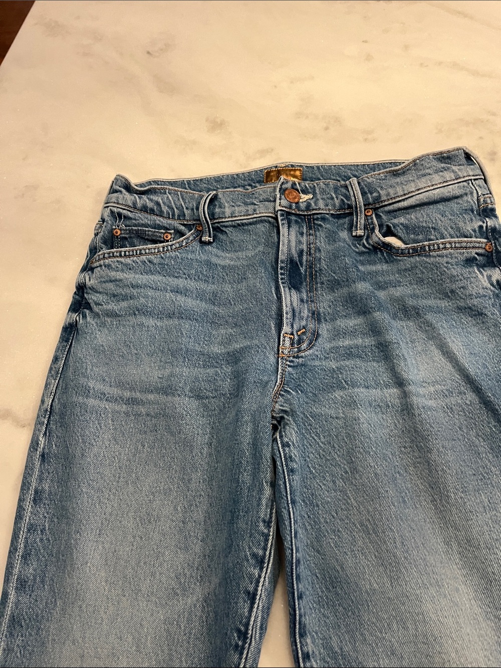 MOTHER Women's Light Wash Flare Jeans - Picture 3 of 3
